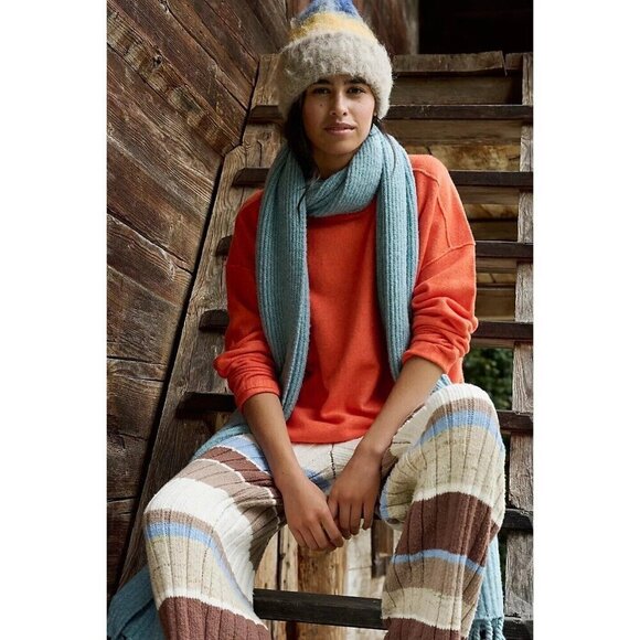 NEW FREE PEOPLE PHOEBE PULLOVER SCARLETT IBIS SWEATER SMALL - Picture 1 of 10